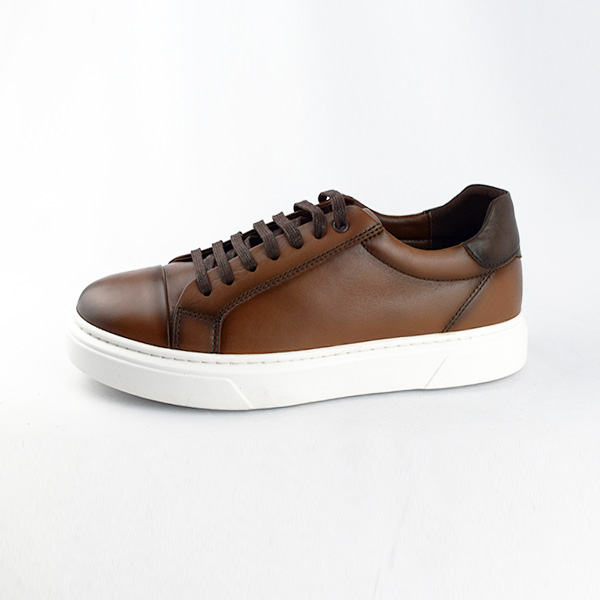 Basket pour homme 328 marron  cuir ..........    Basket cuir pour homme Maroc